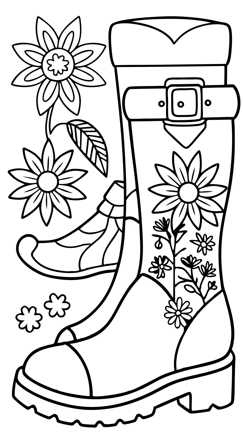 coloring pages of boots